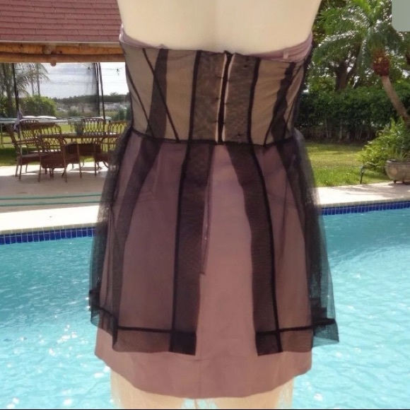 Bcbgmaxazria Runway Corset Organza Dress Sz 4 - Picture 2 of 5